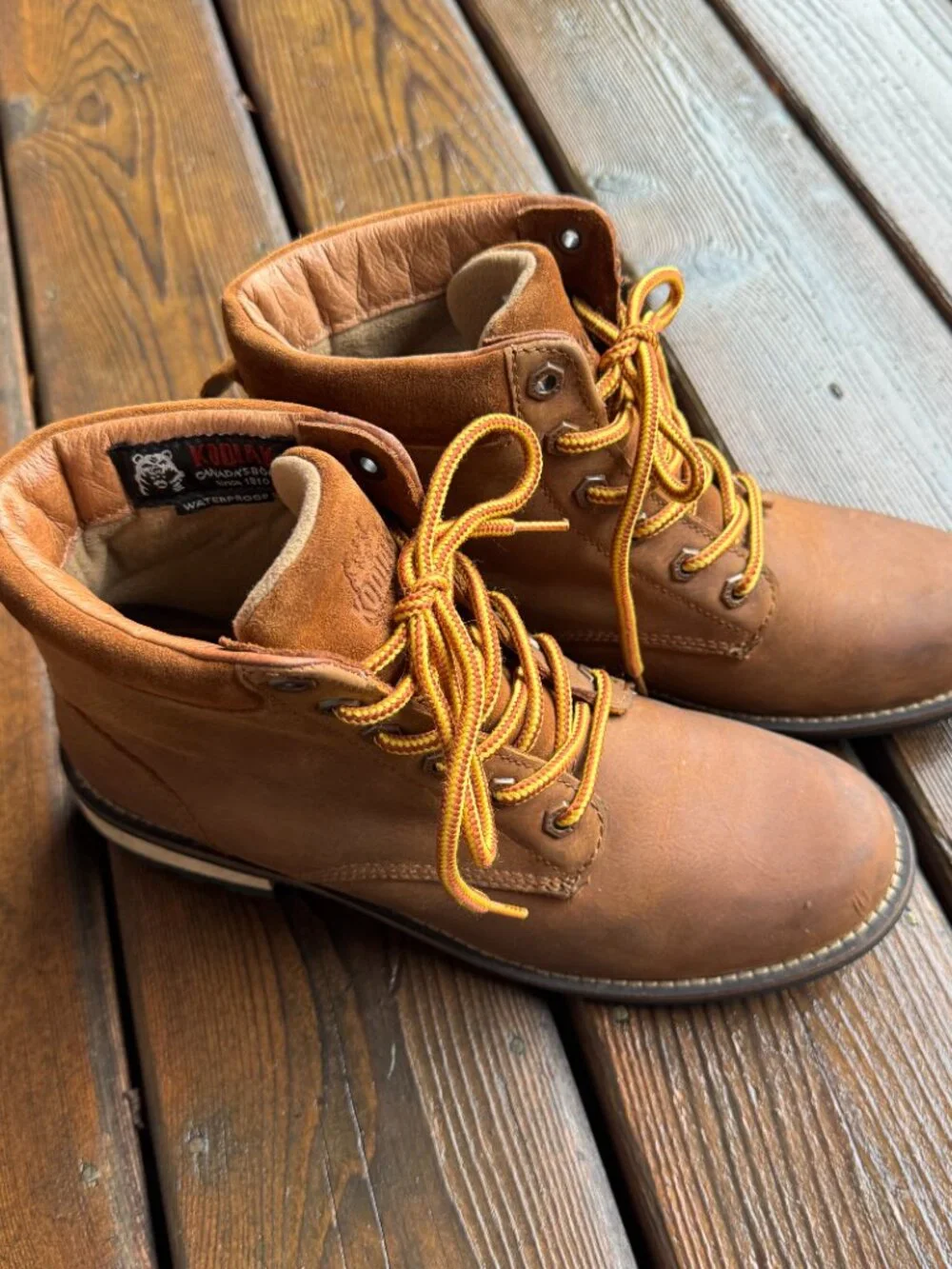 Kodiak Camel Color Waterproof Leather Lace Up Boots in Women's 9 - Picture 2 of 11